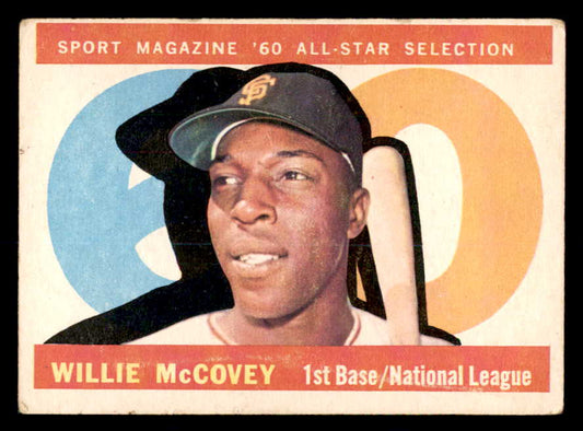 1960 Topps Baseball #554 Willie McCovey A.S. Giants VG 540236