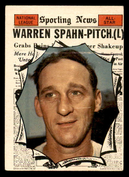 1961 Topps Baseball #589 Warren Spahn A.S. Braves VG-EX 540337