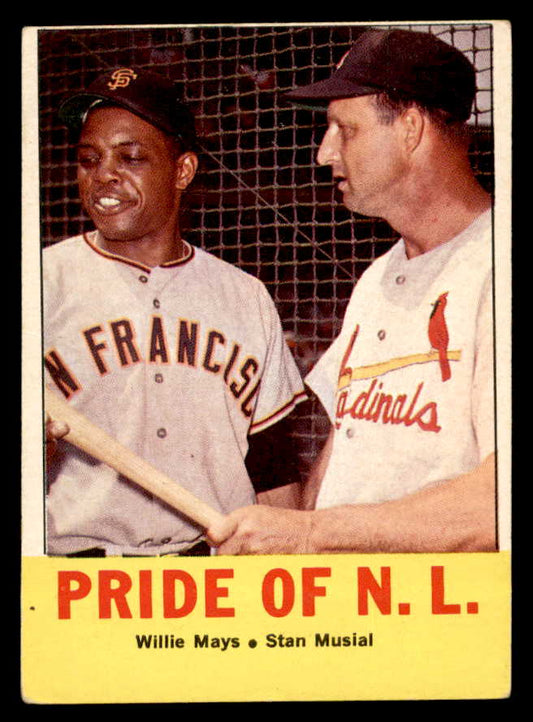 1963 Topps Baseball #138 Willie Mays Stan Musial VG-EX 540569