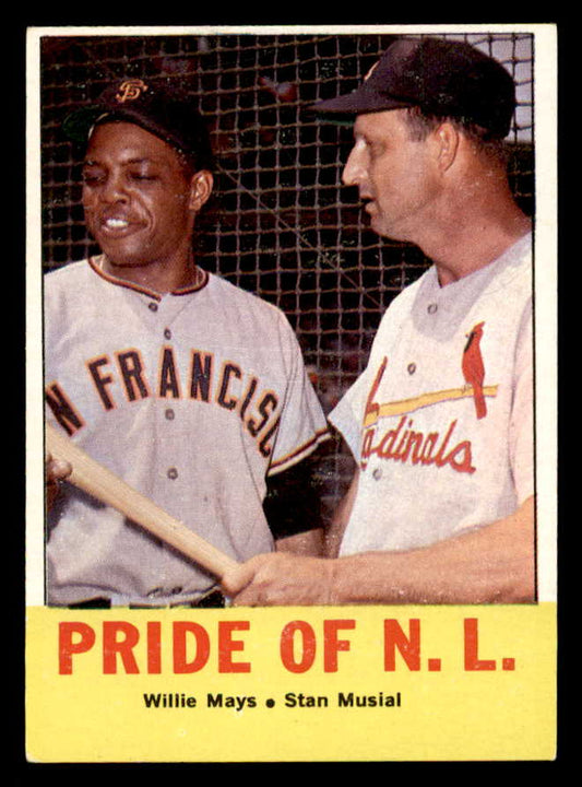 1963 Topps Baseball #138 Willie Mays Stan Musial EX+/EX-MT 540571