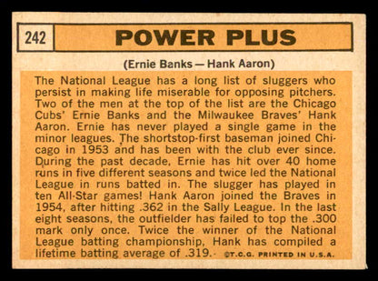 1963 Topps Baseball #242 Hank Aaron Ernie Banks EX 540649