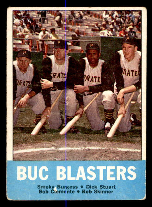 1963 Topps Baseball #018 Roberto Clemente Smoky Burgess FR-GD 540662