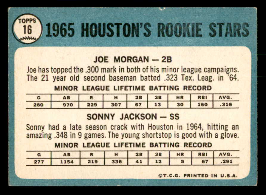 1965 Topps Baseball #016 Joe Morgan Astros EX 540769