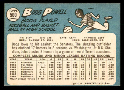 1965 Topps Baseball #560 Boog Powell Orioles EX-MT 540848
