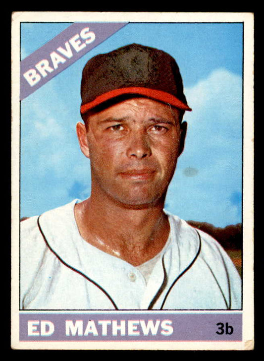 1966 Topps Baseball #200 Eddie Mathews Braves VG-EX 540910