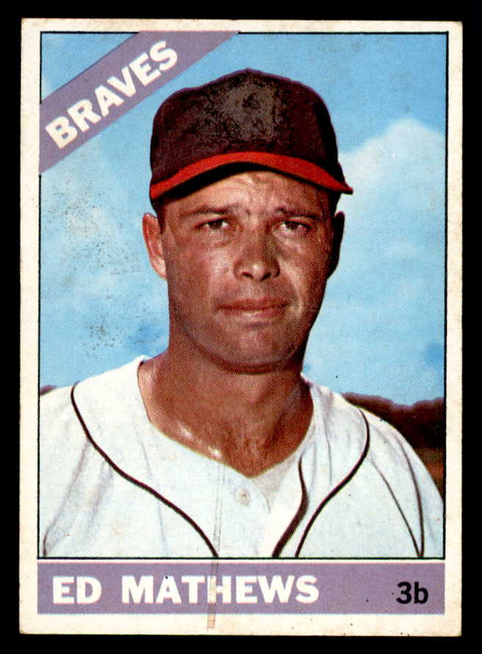 1966 Topps Baseball #200 Eddie Mathews Braves VG-EX 540911