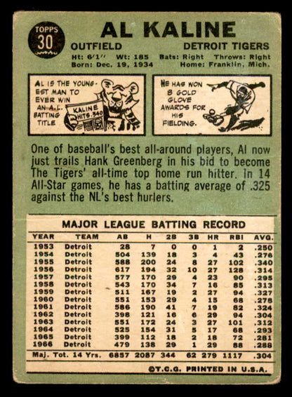 1967 Topps Baseball #030 Al Kaline Tigers GD-VG 541006