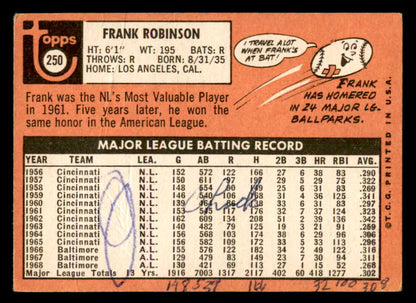 1969 Topps Baseball #250 Frank Robinson Orioles FR-GD 541091