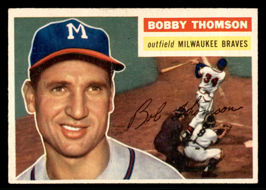 1956 Topps Baseball #257 Bobby Thomson Braves EX-MT 541208