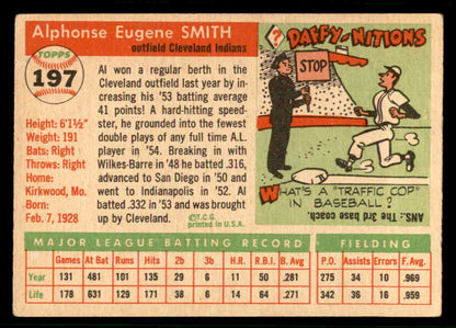 1955 Topps Baseball #197 Al Smith Indians VG-EX 541223