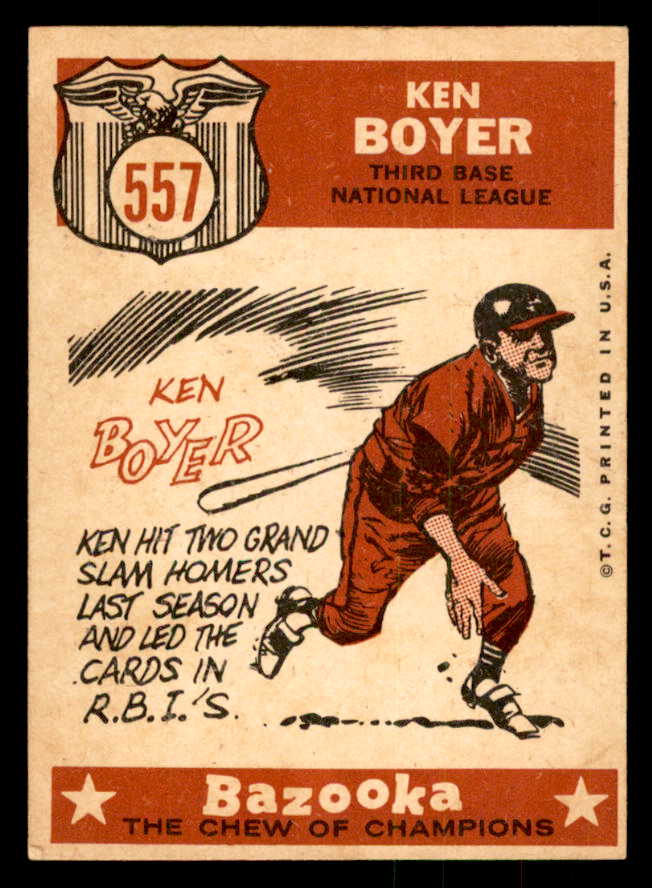 1959 Topps Baseball #557 Ken Boyer A.S. Cardinals VG-EX 541284