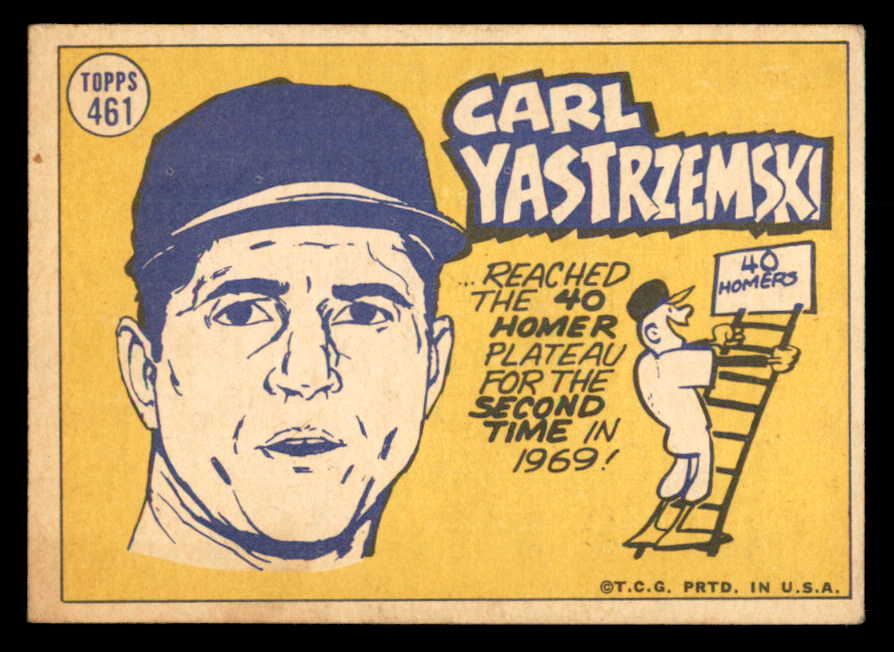 1970 Topps Baseball #461 Carl Yastrzemski A.S. Red Sox EX 541419
