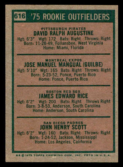 1975 Topps Baseball #616 Jim Rice Red Sox EX-MT 541576
