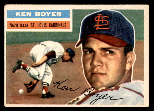 1956 Topps Baseball #014 Ken Boyer Cardinals VG-EX Gray 541642