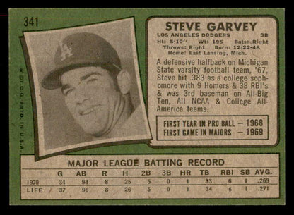 1971 Topps Baseball #341 Steve Garvey Dodgers EX-MT 541683