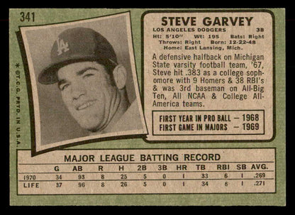 1971 Topps Baseball #341 Steve Garvey Dodgers VG-EX 541696