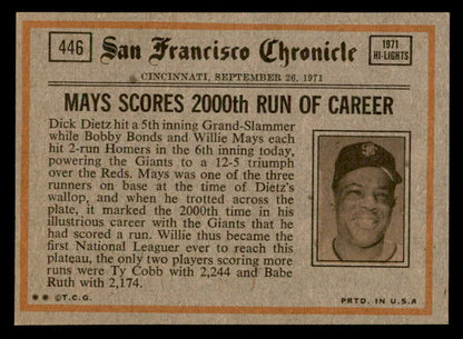 1972 Topps Baseball #446 Tom Seaver IA Mets NR-MT 541732