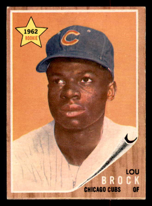 1962 Topps Baseball #387 Lou Brock Cubs EX+/EX-MT 541739
