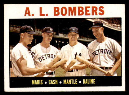 1964 Topps Baseball #331 Mickey Mantle Al Kaline Roger Maris EX+/EX-MT 541763