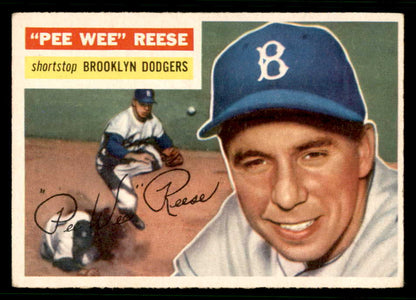 1956 Topps Baseball #260 Pee Wee Reese Dodgers EX+/EX-MT 541866