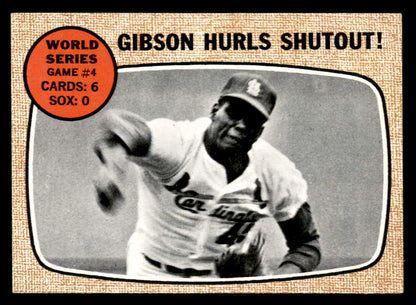 1968 Topps Baseball #154 World Series Game 4 Bob Gibson EX-MT 542330