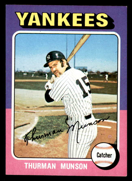 1975 Topps Baseball #020 Thurman Munson Yankees EX-MT 542362