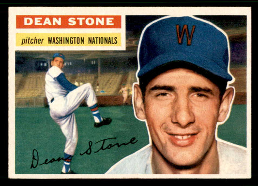 1956 Topps Baseball #087 Dean Stone Senators EX-MT Gray 542399