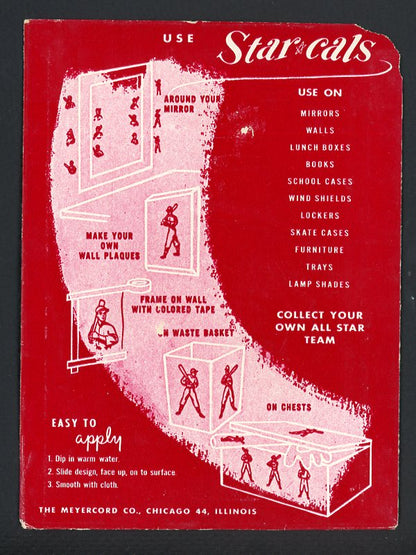1952 Star Cal Decals 1 #079B Pee Wee Reese Dodgers 542453