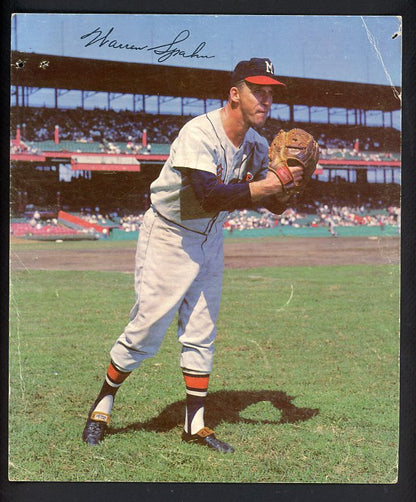 1964-66 Rawlings Advisory Staff Warren Spahn Braves Good 542509