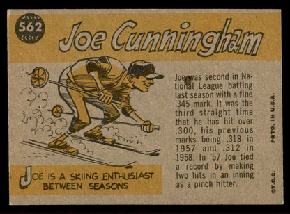 1960 Topps Baseball #562 Joe Cunningham A.S. Cardinals NR-MT 542689