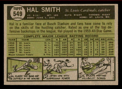 1961 Topps Baseball #549 Hal Smith Cardinals NR-MT 542772