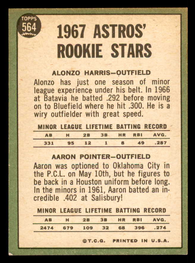1967 Topps Baseball #564 Alonzo Harris Astros NR-MT 542977