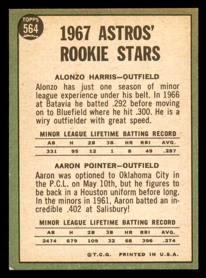 1967 Topps Baseball #564 Alonzo Harris Astros NR-MT 542977