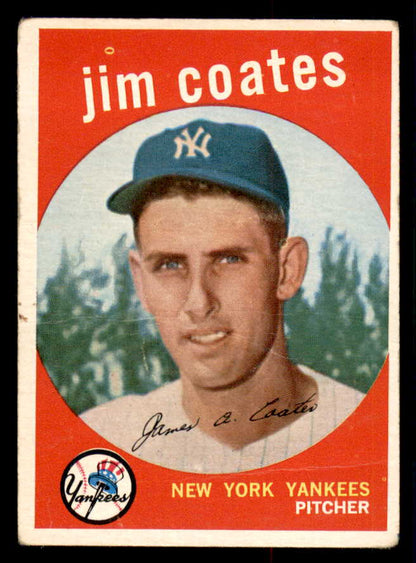1959 Topps Baseball #525 Jim Coates Yankees FR-GD 543202