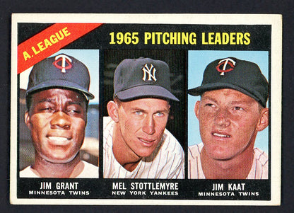 1966 Topps Baseball #224 A.L. Win Leaders Jim Kaat VG-EX 543258