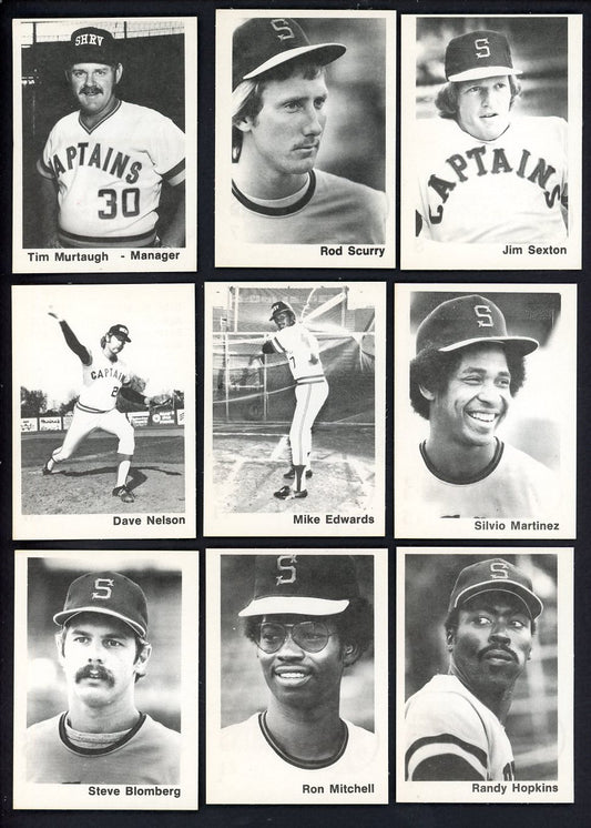 1976 TCMA Shreveport Captains Complete Set Mike Edwards 543356