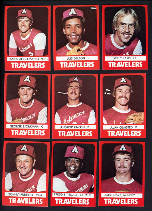 1980 TCMA Arkansas Travelers Complete Set Jim Riggleman 543457
