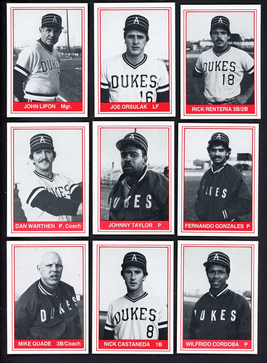 1982 TCMA Alexandria Dukes Complete Set Joe Orsulak 543480