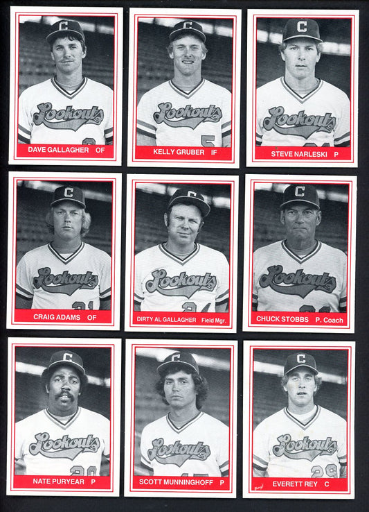 1982 TCMA Chattanooga Lookouts Complete Set Kelly Gruber 543492