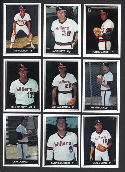 1982 TCMA Holyoke Millers Complete Set Jack Hiatt 543503