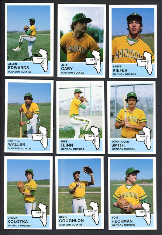1982 Fritsch Madison Muskies Complete Set Allen Edwards 543510