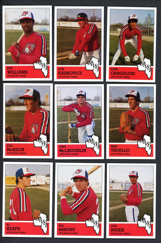 1983 Fritsch Appleton Foxes Complete Set Ron Karkovice 543536
