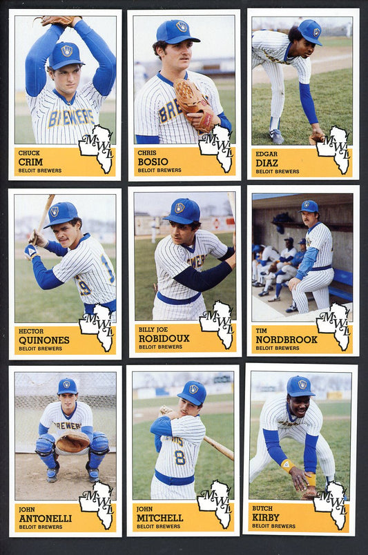 1983 Fritsch Beloit Brewers Complete Set Chris Bosio 543537