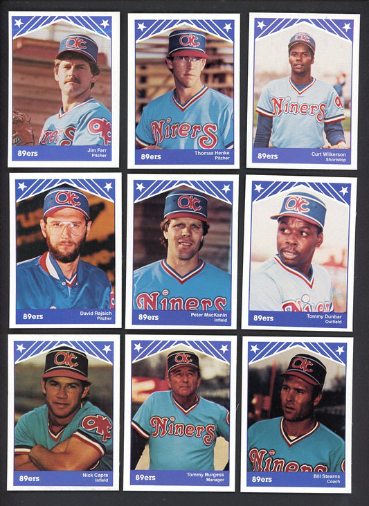 1983 TCMA Oklahoma City 89ers Complete Set Tom Henke 543559