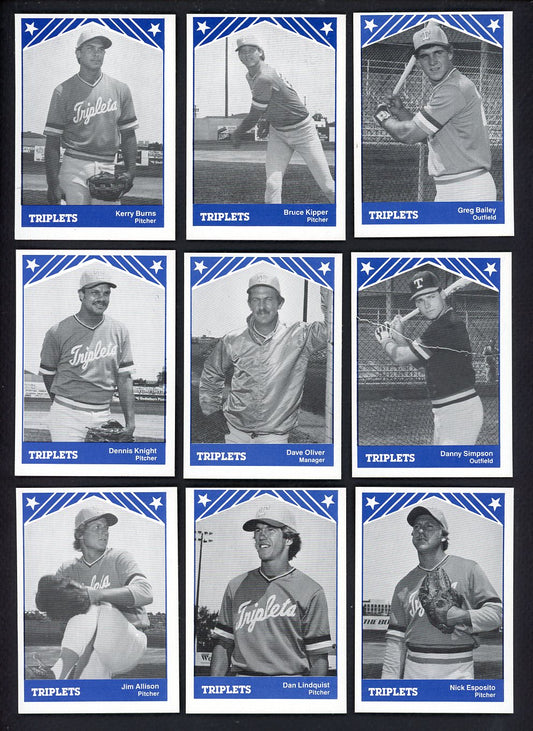1983 TCMA Tri Cities Triplets Complete Set Kerry Burns 543569