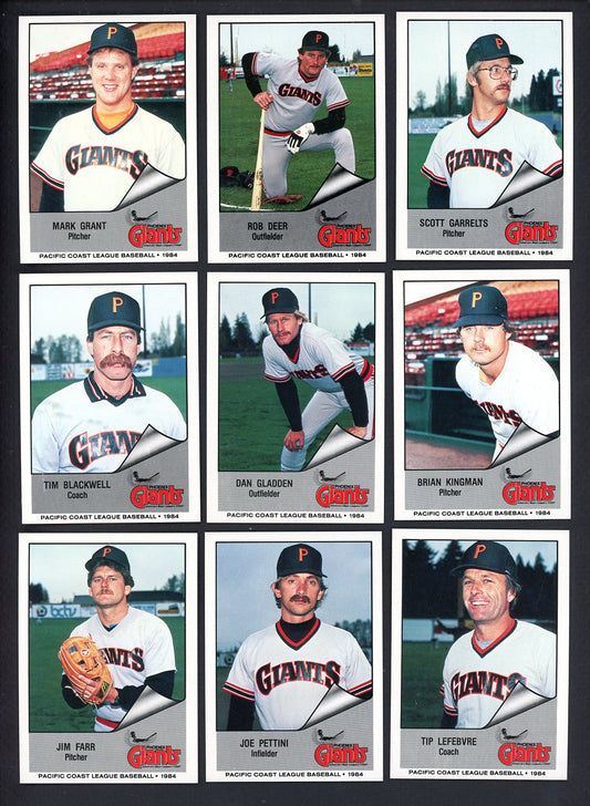 1984 Cramer Phoenix Giants Complete Set Rob Deer 543598