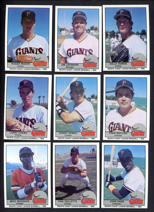 1985 Cramer Phoenix Giants Complete Set Jim Lefebvre 543643