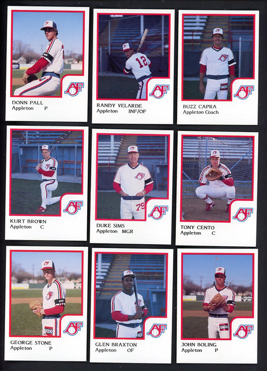 1986 Pro Card Appleton Foxes Complete Set Randy Velarde 543659