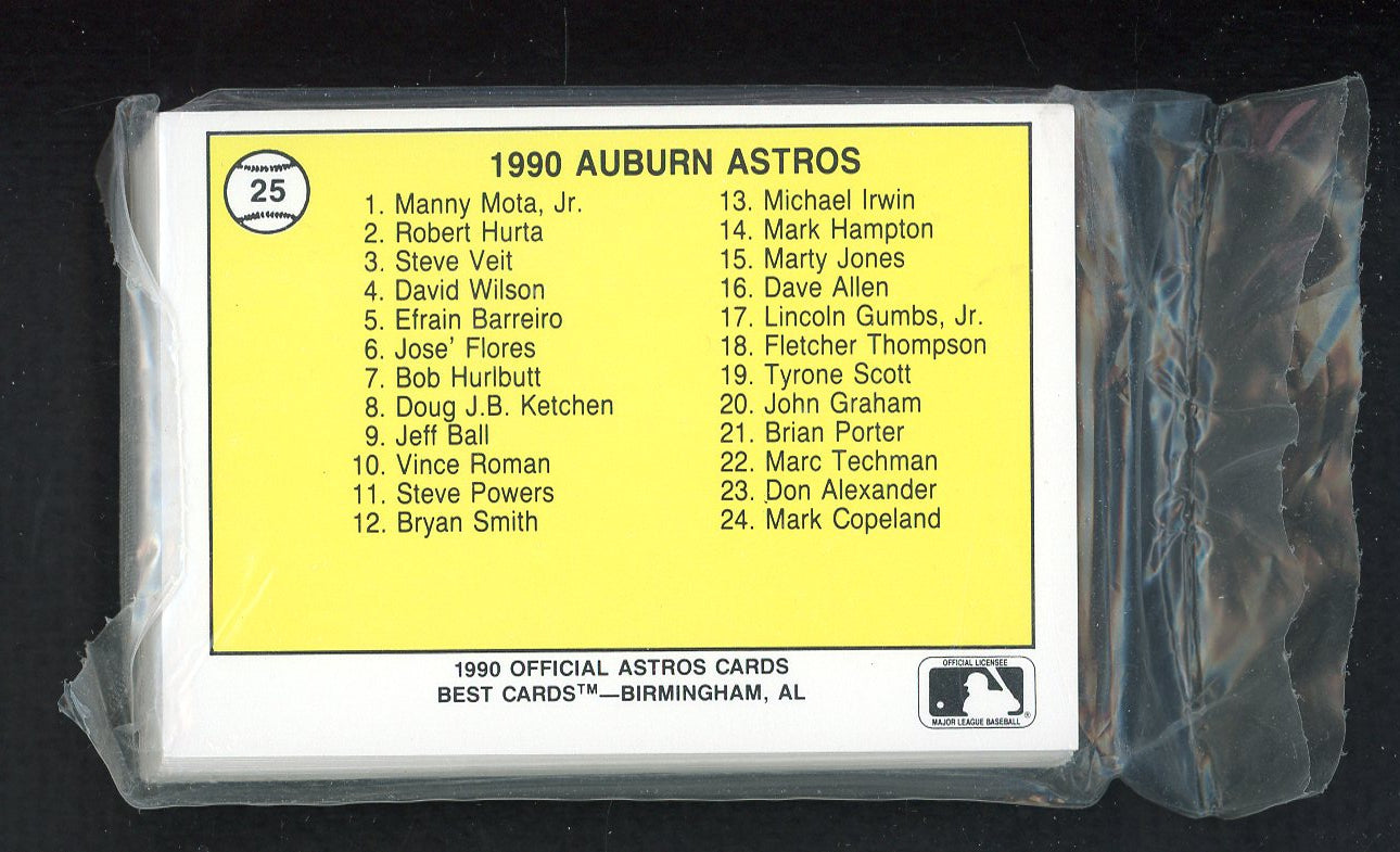 1990 Best Auburn Astros Complete Set Manny Mota Jr 543766