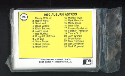 1990 Best Auburn Astros Complete Set Manny Mota Jr 543766